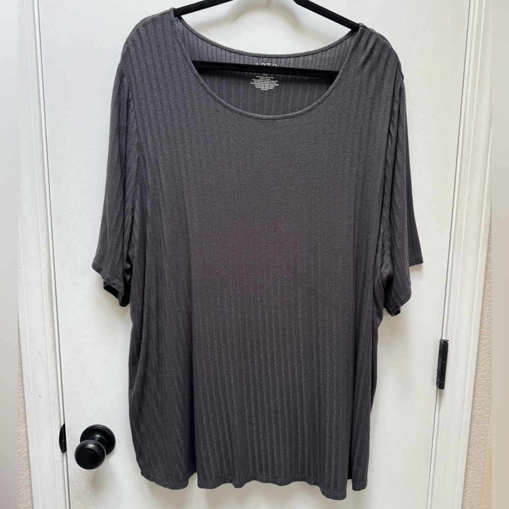 Apt.9 Essentials, Women’s, Short Sleeve Top, Dark Gray, Suze